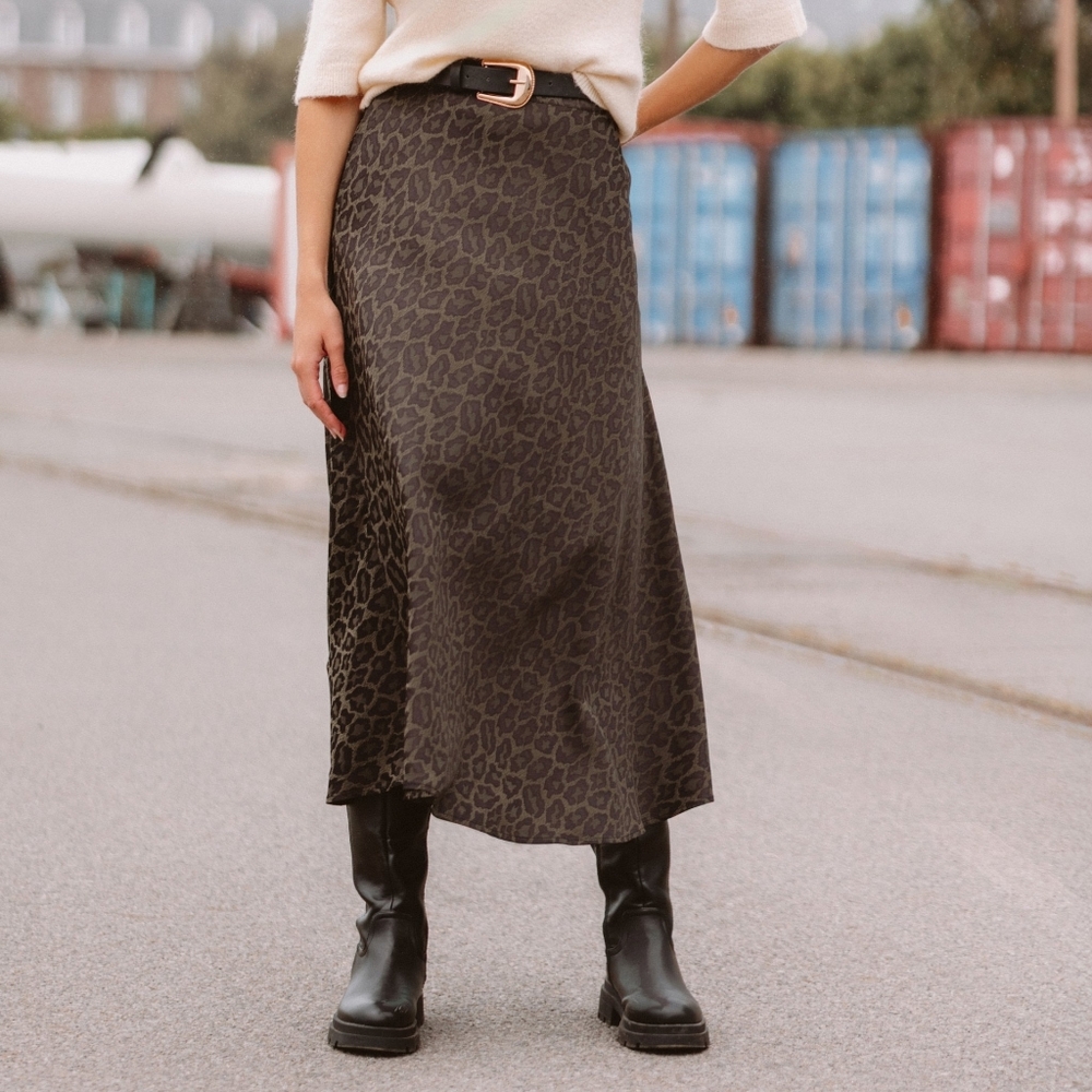 Rachel Zoe Leopard Print Maxi Skirt